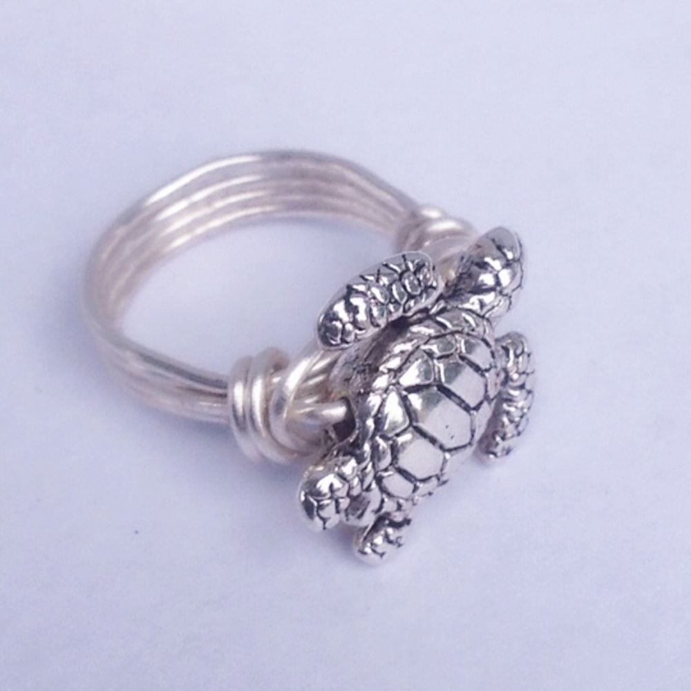 Turtle Wire Wrapped Ring - Picture 4 of 4